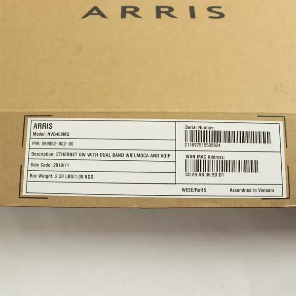 Arris NVG468MQ Wireless Gateway Modem Router Open Box Black