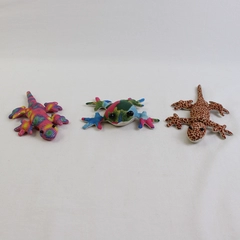 Lot of 3 Unbranded Sand Filled Lizard and Frog Toys 1990's