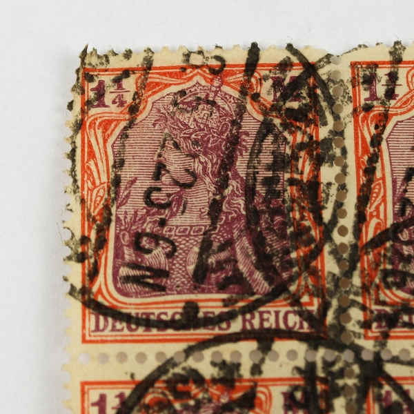 Block Of 4 Germany Deutsches Reich Germania 1 1/4 Mark Stamps Used 1922