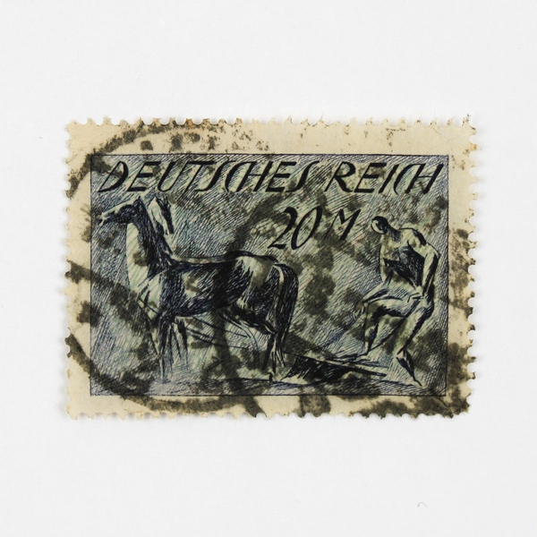 Germany Deutsches Reich Laborers 20 Mark Stamp Used 1922 