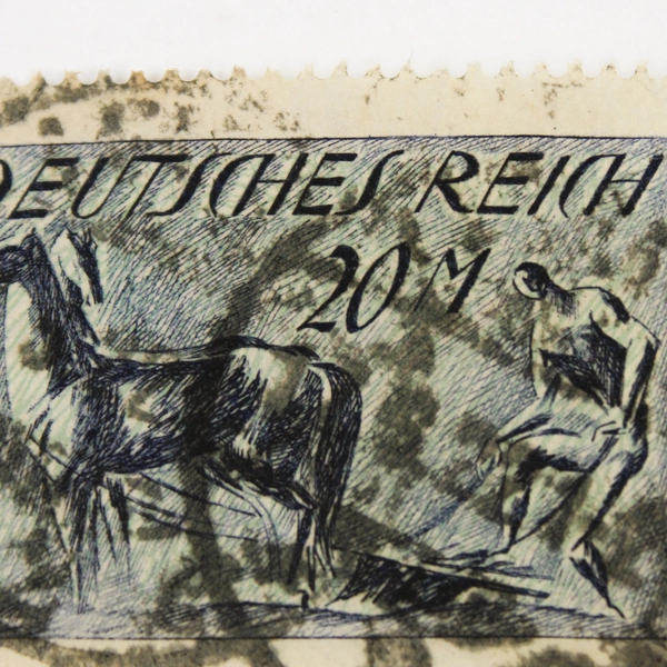 Germany Deutsches Reich Laborers 20 Mark Stamp Used 1922 