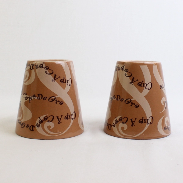 Lot Of 2 Colpa De Oro Coffee Liqueur Advertising Ceramic Mug 3.75" Tall