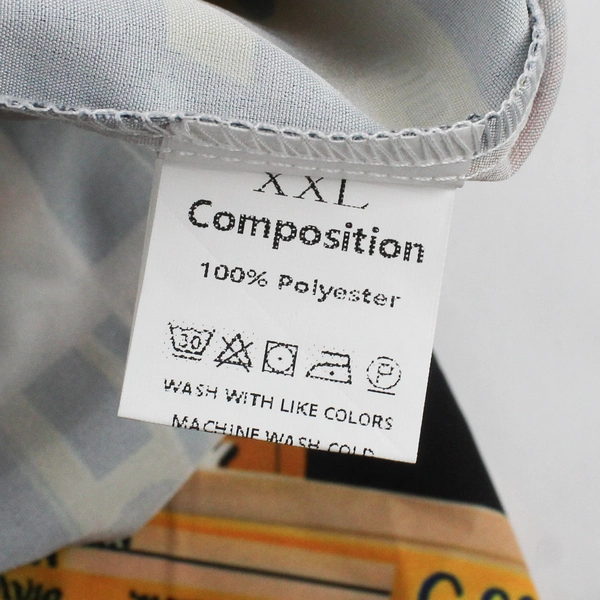 Composition Cassette Tape Pattern Short Sleeve Button Up Shirt Men's Size XXL