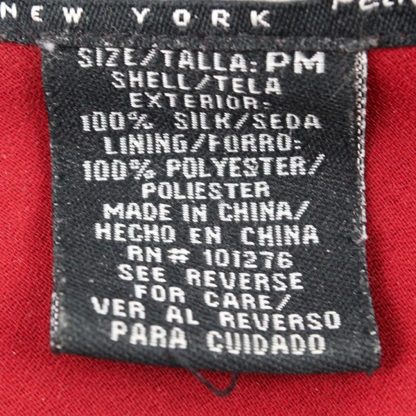 ECI New York Red Abstract Pattern Sleeveless Top 90s Style Beaded Women's PM