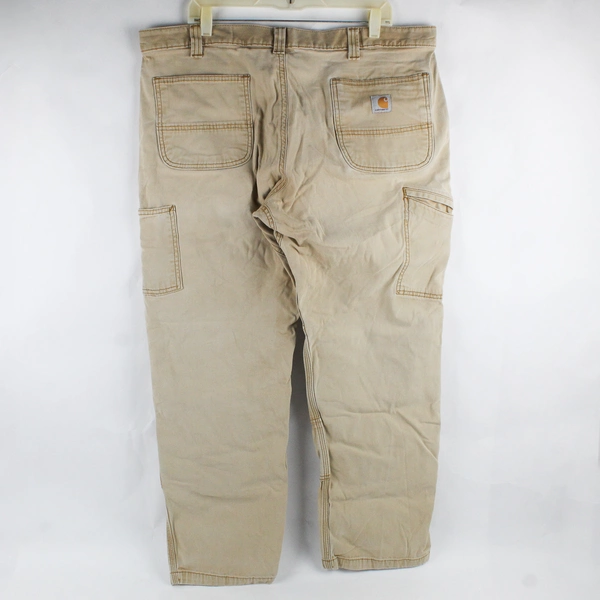 Carhartt Solid Beige Color Relaxed Fit Work Pants Women's Size 40 x 30
