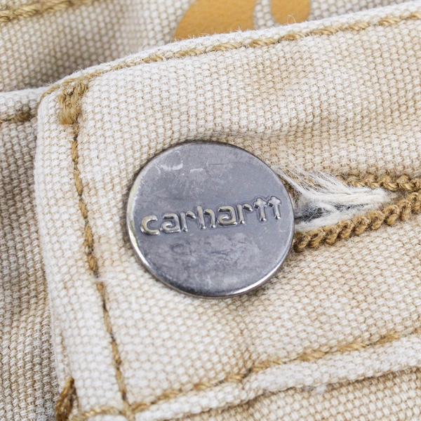Carhartt Solid Beige Color Relaxed Fit Work Pants Women's Size 40 x 30