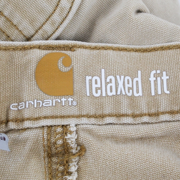 Carhartt Solid Beige Color Relaxed Fit Work Pants Women's Size 40 x 30