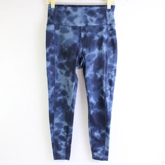 Danskin Blue Tie Dye Pattern Leggings With Pockets Women's Size M