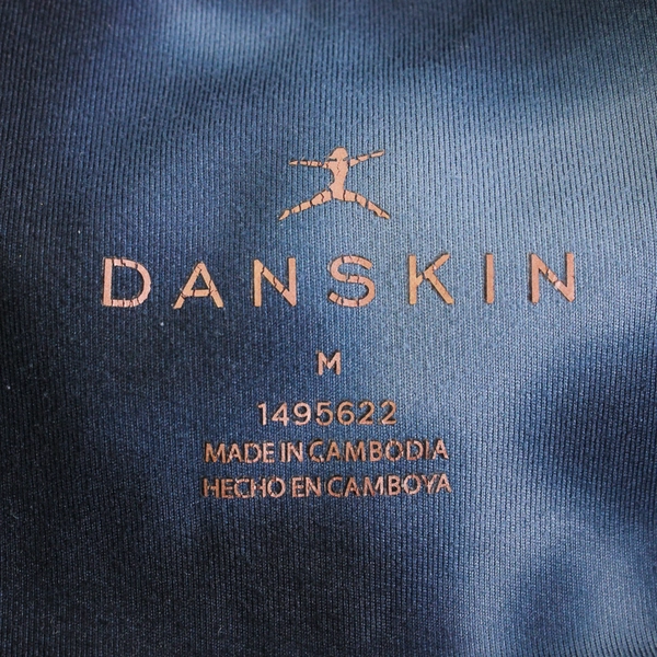 Danskin Blue Tie Dye Pattern Leggings With Pockets Women's Size M
