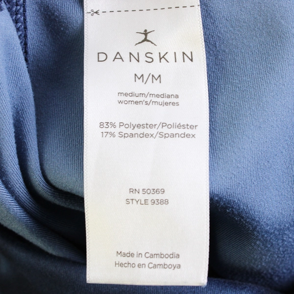 Danskin Blue Tie Dye Pattern Leggings With Pockets Women's Size M