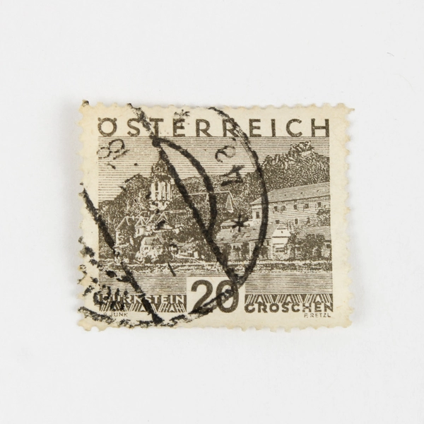 Austria Osterreich Durnstein Buildings 20 Groschen Stamp Used 1931