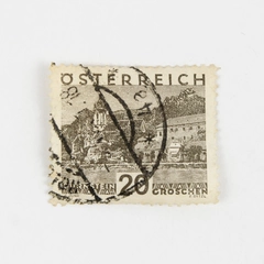 Austria Osterreich Durnstein Buildings 20 Groschen Stamp Used 1931