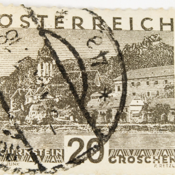 Austria Osterreich Durnstein Buildings 20 Groschen Stamp Used 1931