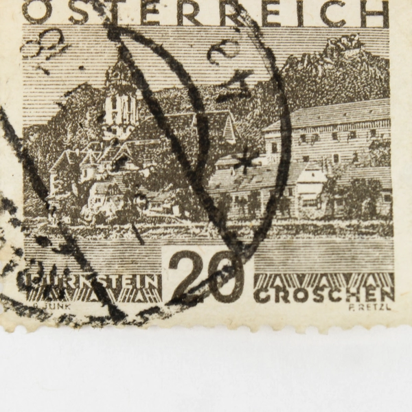 Austria Osterreich Durnstein Buildings 20 Groschen Stamp Used 1931