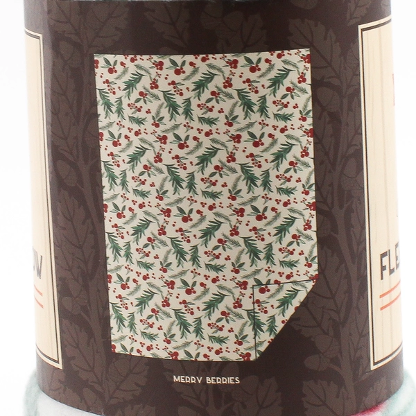 Pine Creek Fleece Throw Blanket Merry Berries Design 46" x 63"