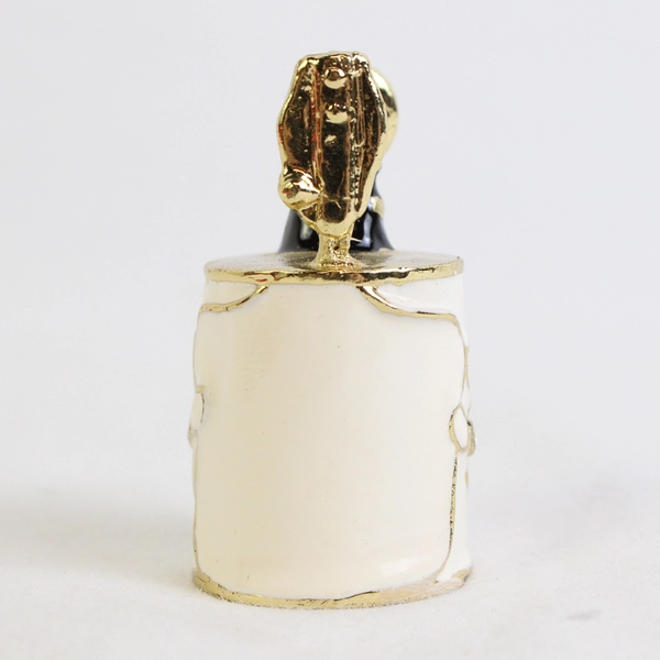 Unbranded Collectible Thimble with Gold-Toned Enameled Metal