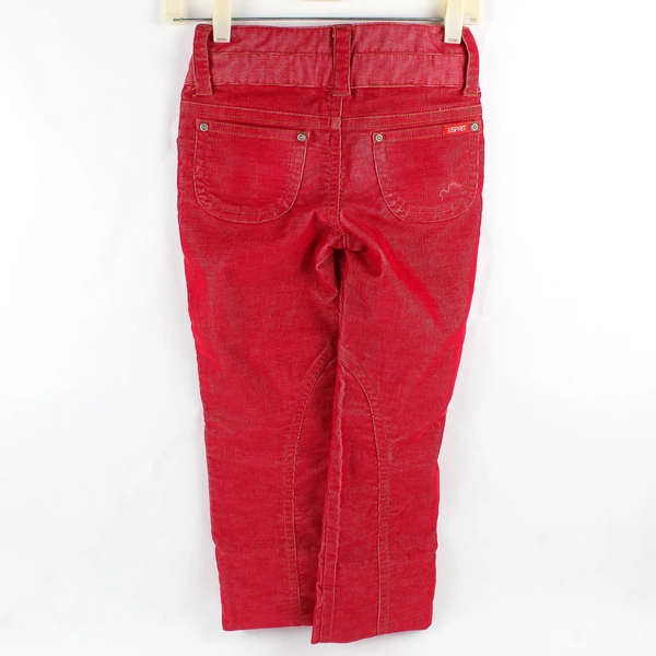 Esprit Double Button Bright Red Corduroy Pants Girls' Size 10