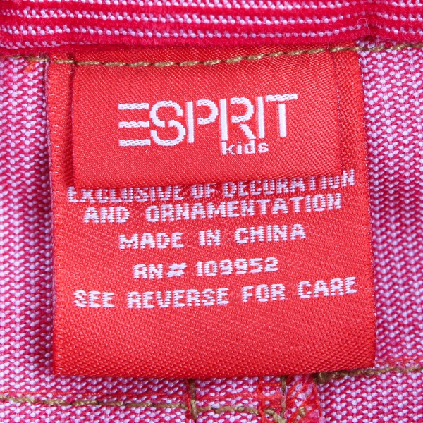 Esprit Double Button Bright Red Corduroy Pants Girls' Size 10