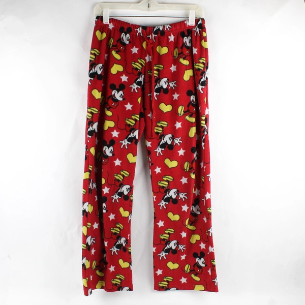 Disney Mickey Mouse Red Fleece Pajama Pants Women's Medium
