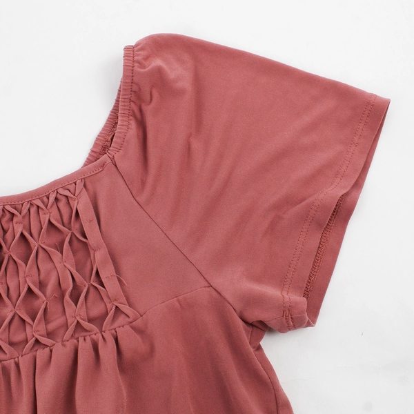 Maurices Dusty Rose Short-Sleeved Blouse Women's Size Medium