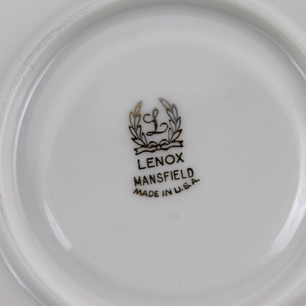 Lot Of 6 Lenox Mansfield Pattern 3 Tea Cups & 3 Saucers China Cream & Gold Trim