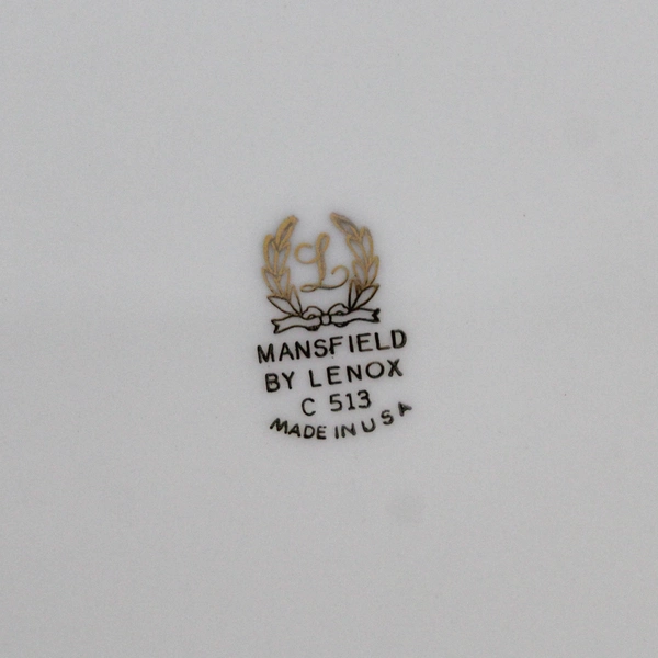 Lot Of 3 Lenox Mansfield Pattern Dinner Plates 10.75" China Cream & Gold Trim