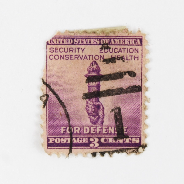 Lot Of 4 United States 1940 National Defense Torch Army Navy 2c 3c Stamps Used