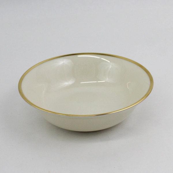 Lot Of 3 Lenox Mansfield Pattern Plate, Salad Bowl, Oval Bowl China Gold Trim