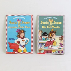 Lot of 2 Junie B Jones Books Big Fat Mouth & Captain Field Day Barbara Park PB
