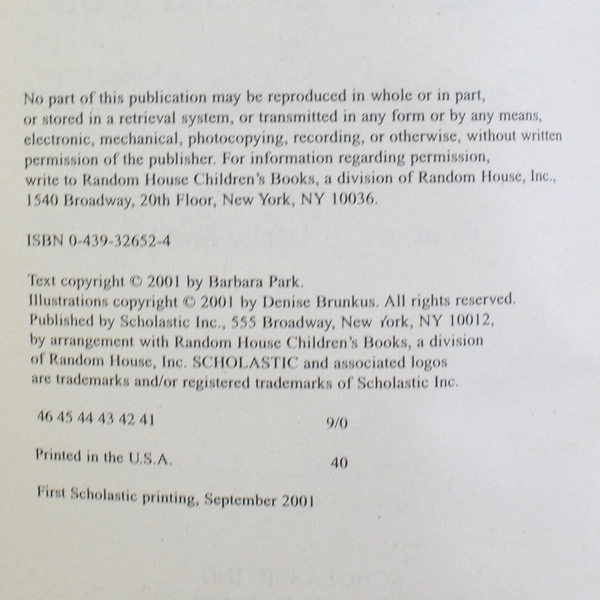 Lot of 2 Junie B Jones Books Big Fat Mouth & Captain Field Day Barbara Park PB