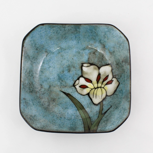 Lot of 3 Royal Essex England Floral Ceramic Bowls Round Square