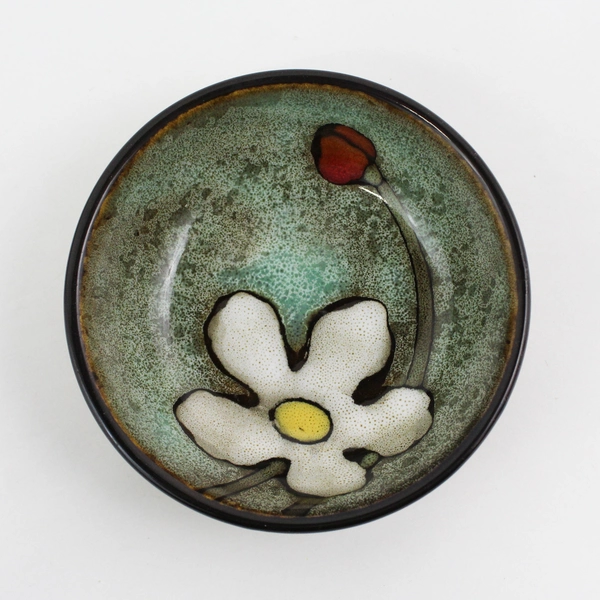 Lot of 3 Royal Essex England Floral Ceramic Bowls Round Square