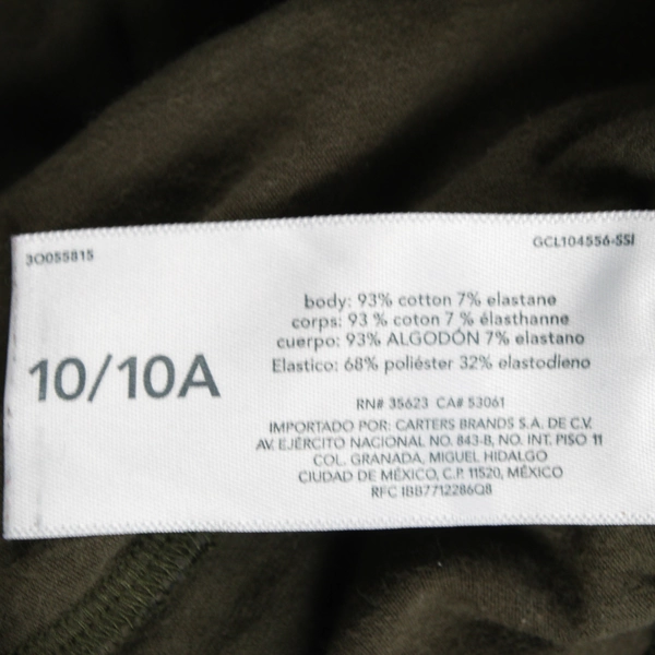 Carter's Flower Pattern Green Leggings Girls' Size 10/10A