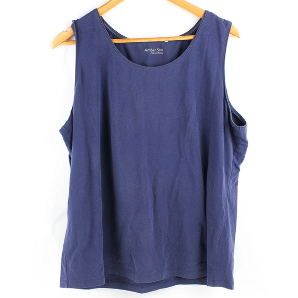 Amber Sun Collection Navy Blue Tank Top Women's Size XL