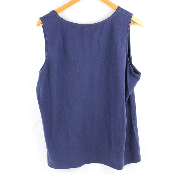 Amber Sun Collection Navy Blue Tank Top Women's Size XL