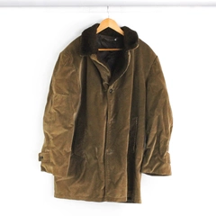 Vintage Borg Sherpa-Lined Brown Corduroy Jacket Men's Size 44 FLAWED