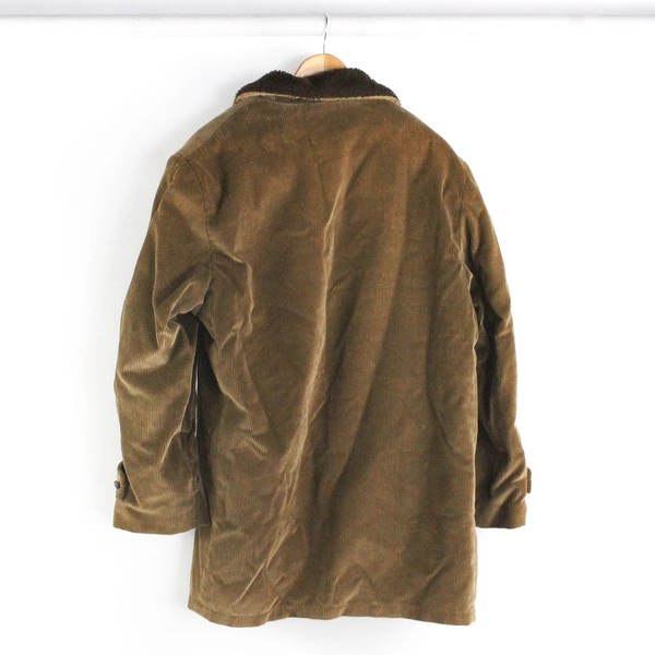 Vintage Borg Sherpa-Lined Brown Corduroy Jacket Men's Size 44 FLAWED