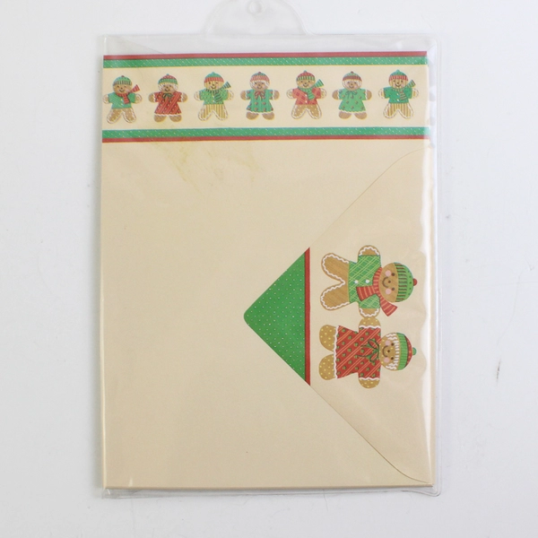 Sangamon Holiday Stationery w/Envelopes Gingerbread Theme, 20 Sheets/10 Envelope
