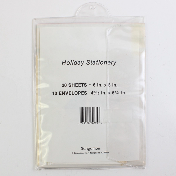 Sangamon Holiday Stationery w/Envelopes Gingerbread Theme, 20 Sheets/10 Envelope