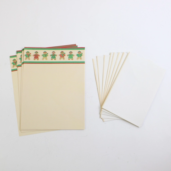 Sangamon Holiday Stationery w/Envelopes Gingerbread Theme, 20 Sheets/10 Envelope