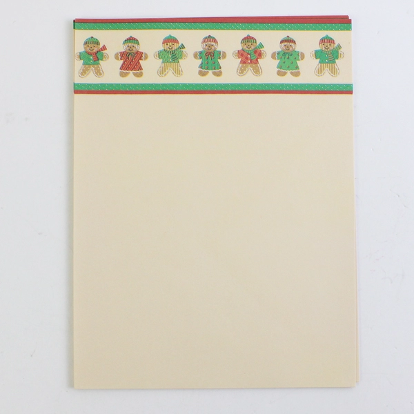 Sangamon Holiday Stationery w/Envelopes Gingerbread Theme, 20 Sheets/10 Envelope