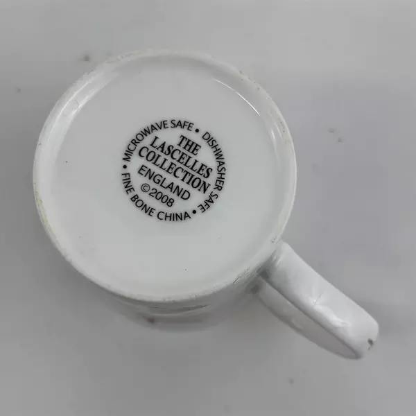 The Lascelles Collection 2008 Pink/Purple Floral Pattern Ceramic Mug 4.25" Tall