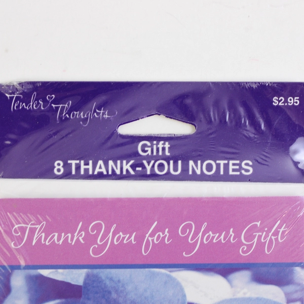 Tender Thoughts Thank You Note Cards Set of 8 w/Envelopes, New