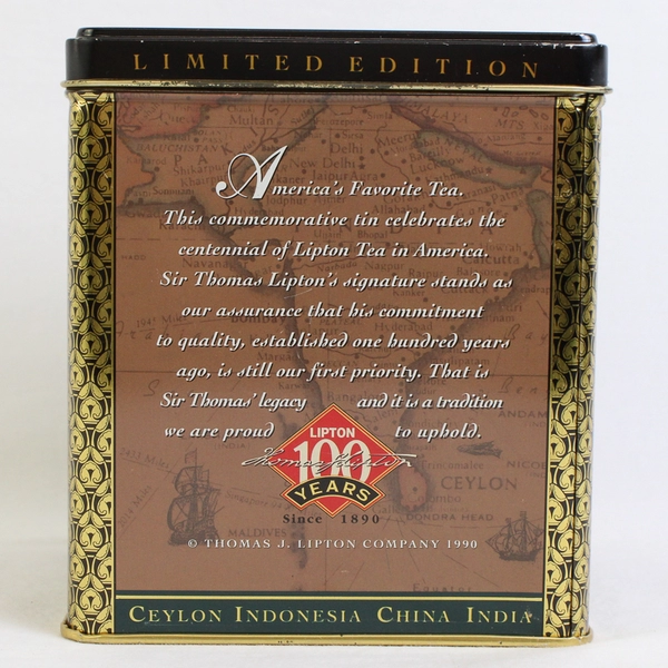 VTG 1990 Lipton Tea 100th Anniversary Collectible Tin