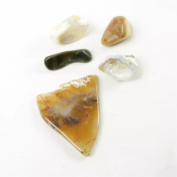 Small Bag Tumbled Agates 0.35 lb Gemstones for Jewelry Crafts