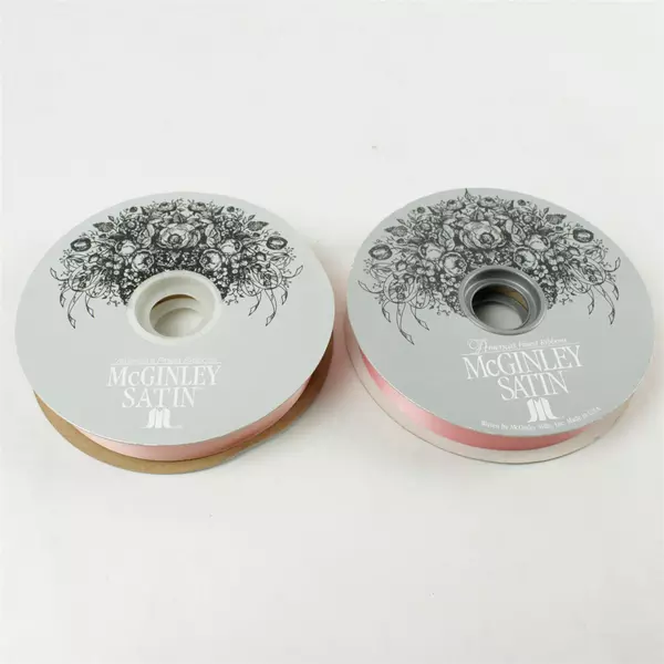 McGinley Satin Peach Ribbon 2 Spools 100 yd Each 200 yd Total 
