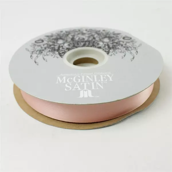 McGinley Satin Peach Ribbon 2 Spools 100 yd Each 200 yd Total 