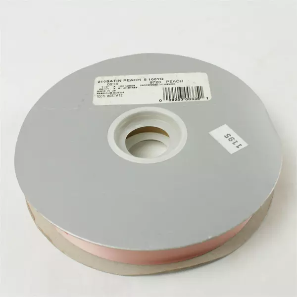 McGinley Satin Peach Ribbon 2 Spools 100 yd Each 200 yd Total 