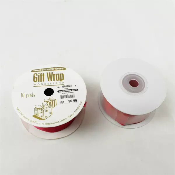 Lot of 3 Wonderland Red Gift Ribbon Rolls Craft, Holiday, Party