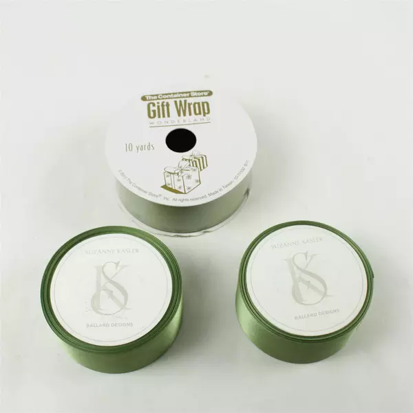 Lot of 3 Green Ribbons Suzanne Kassler (2) + Gift Wrap Wonderland